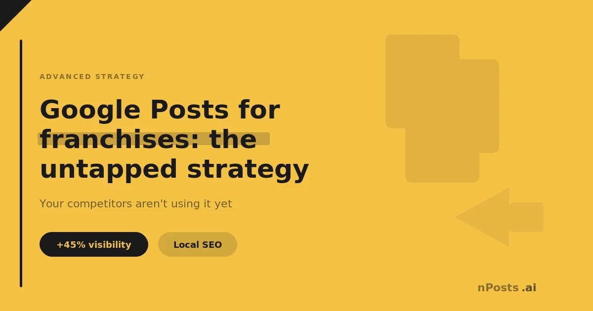 Google Posts Strategy for Franchises