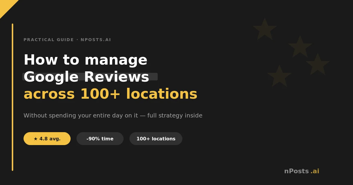 Google review management workflow for multi-location franchise networks — nPosts.ai