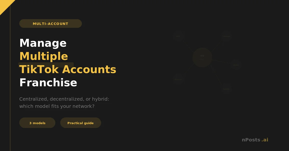 Managing multiple TikTok accounts for franchises — multi-location organization and tools