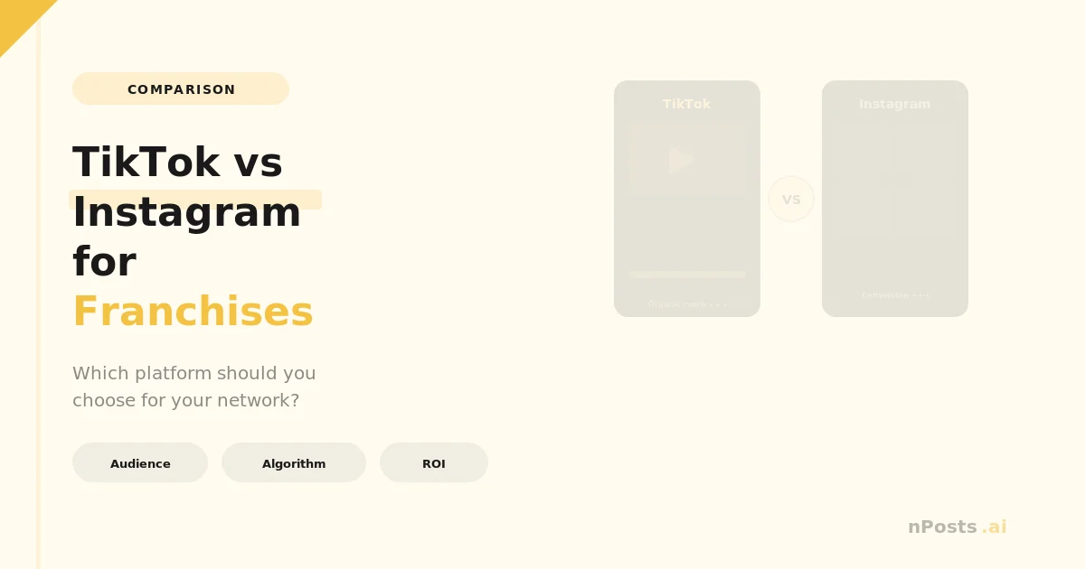 TikTok vs Instagram for franchises — social media comparison 2026