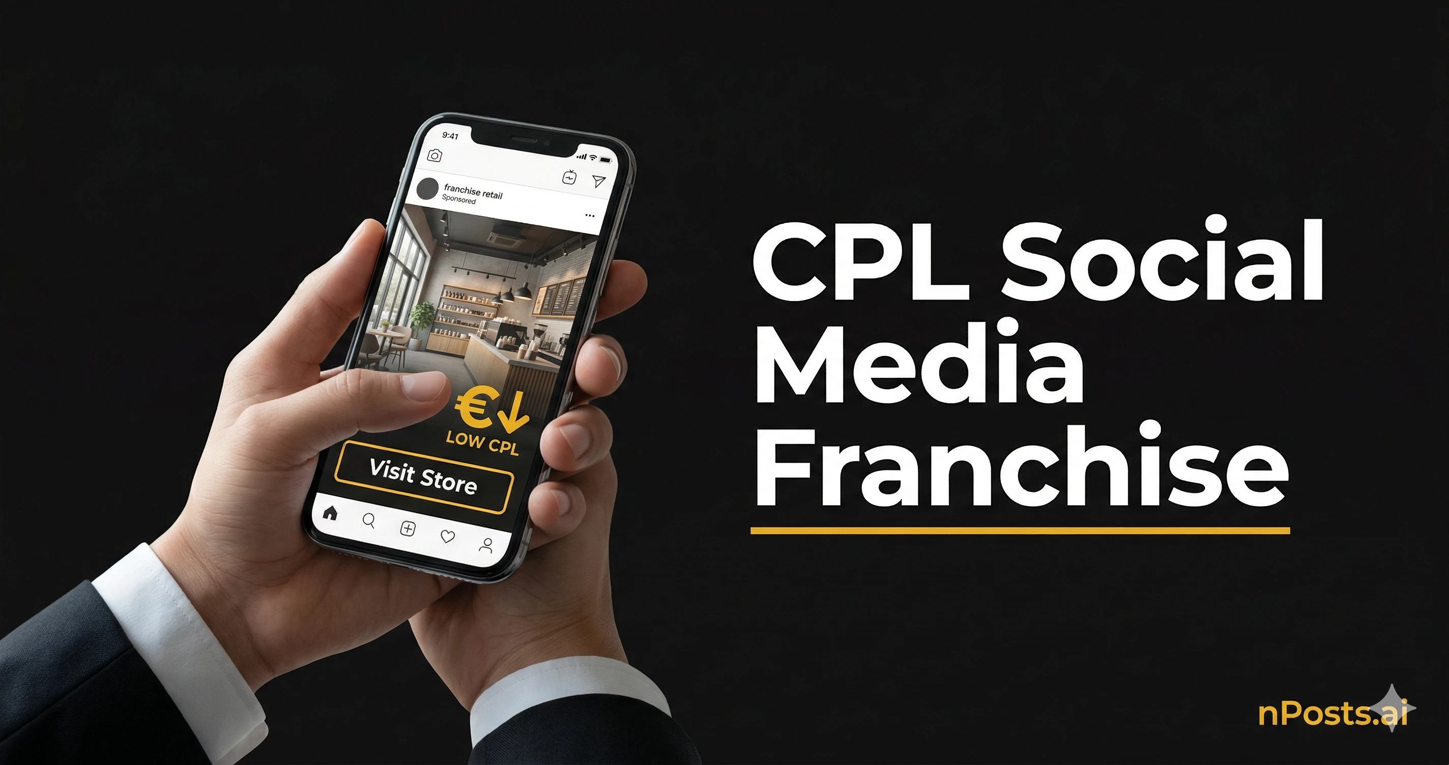 Schéma du parcours client depuis le post social jusqu'à la visite en magasin