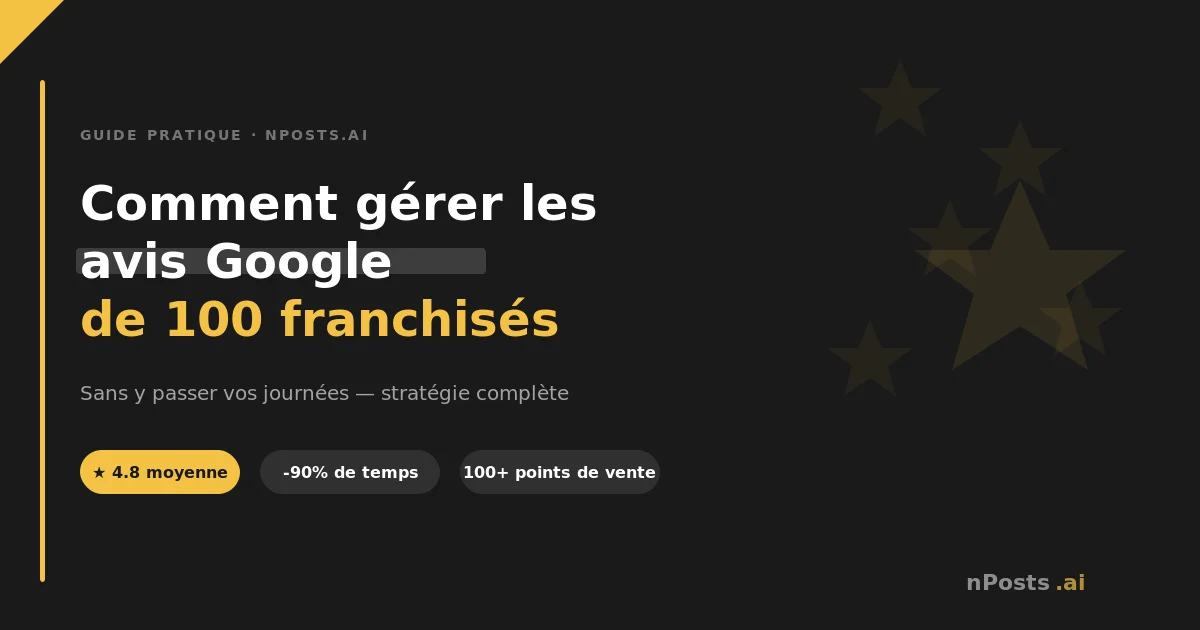 Comment gérer les avis Google de 100 franchisés sans y passer vos journées