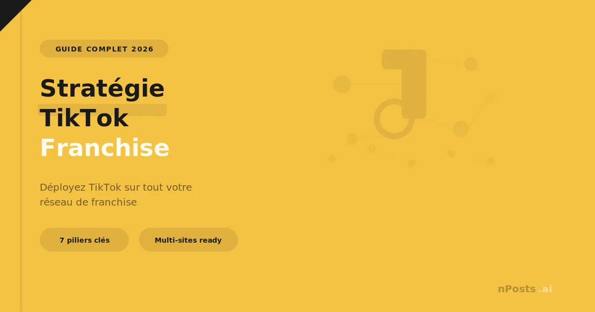 Stratégie TikTok pour franchise en 2026 : le guide complet